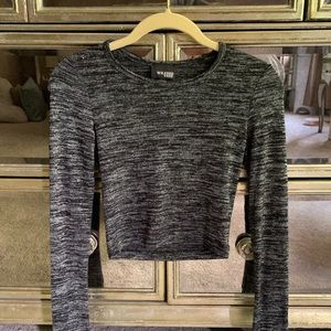 ARITZIA Wilfred Black Space Dye Top